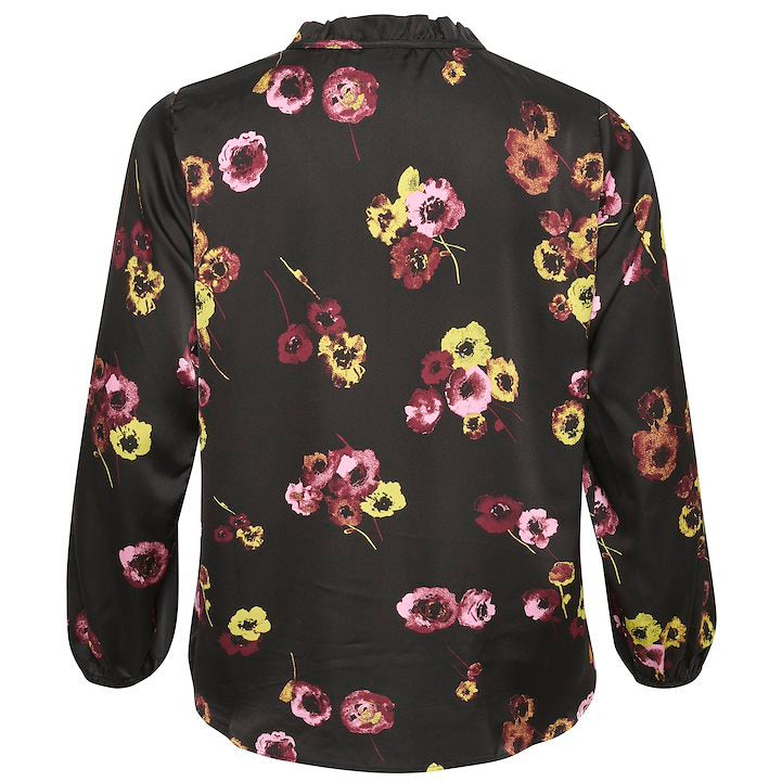 Kaffe Curve Donella Floral Blouse - Wardrobe Plus