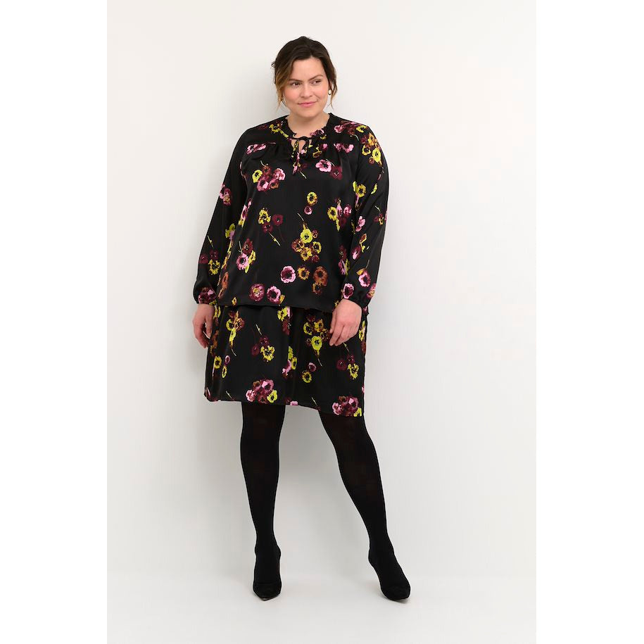 Kaffe Curve Donella Floral Blouse - Wardrobe Plus