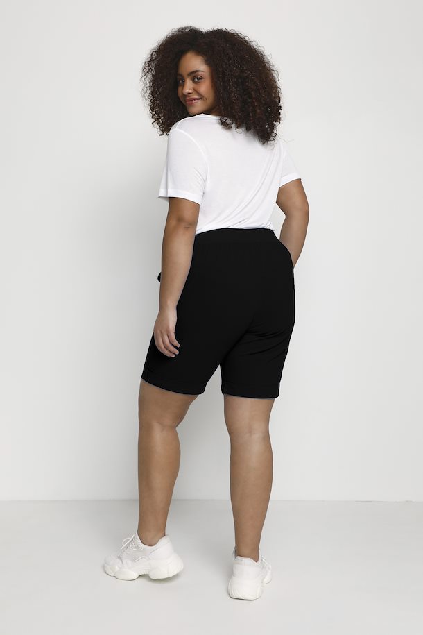 Kaffe Curve Nana Shorts in Black - Wardrobe Plus