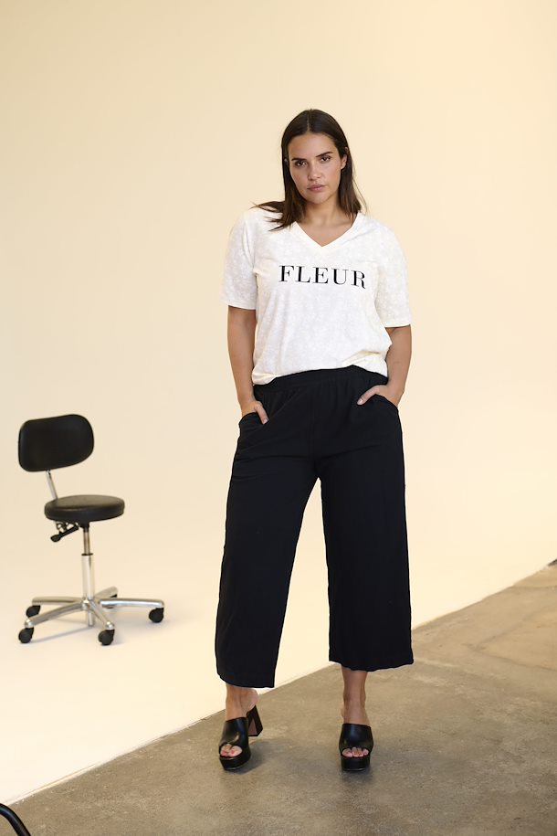 Kaffe Curve Nana Culottes in Black - Wardrobe Plus