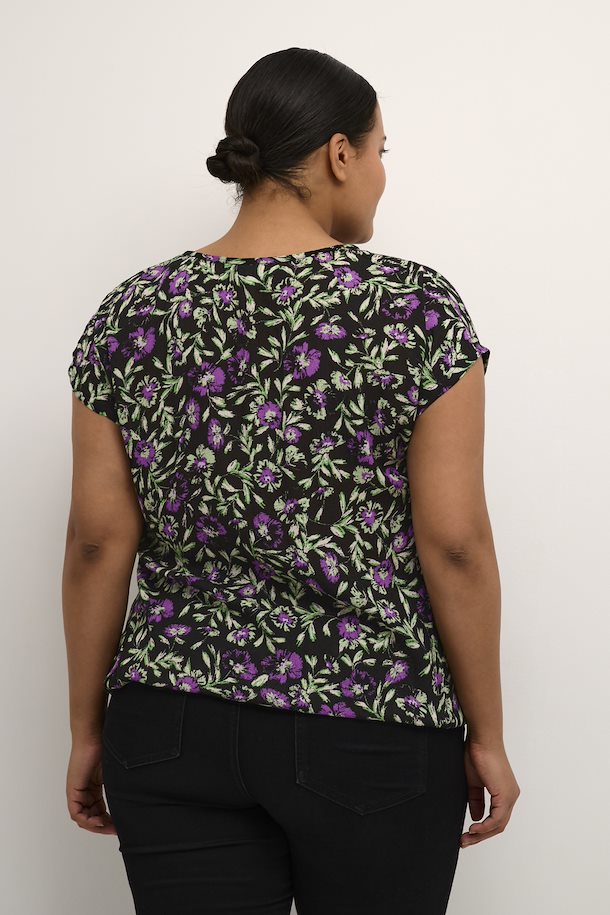 Kaffe Curve Ami Blouse in Purple Flower