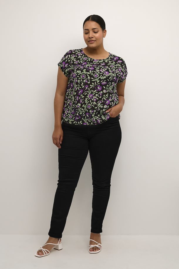 Kaffe Curve Ami Blouse in Purple Flower