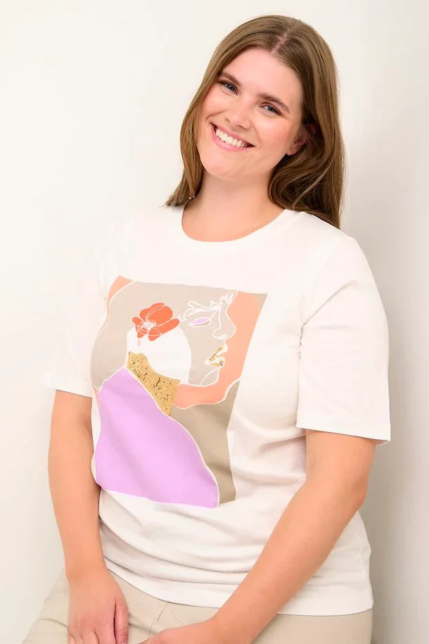 Kaffe Curve Bamma T-shirt - Wardrobe Plus