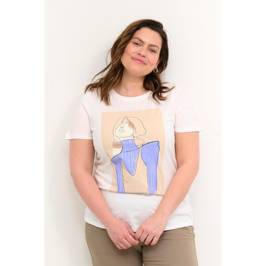 Kaffe Curve Mola Graphic T-shirt - Wardrobe Plus
