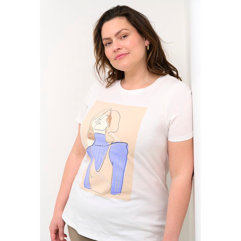 Kaffe Curve Mola Graphic T-shirt - Wardrobe Plus