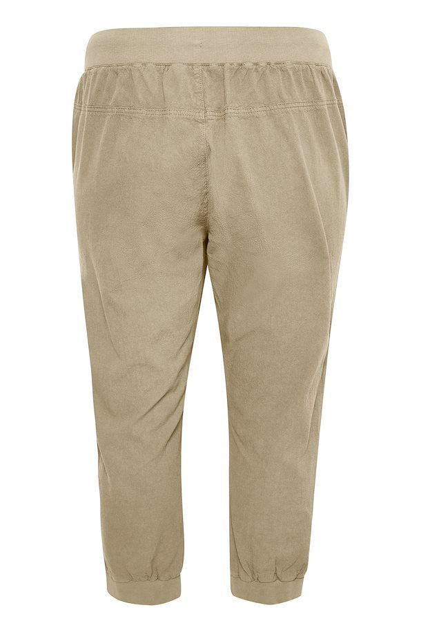 Kaffe Curve Capri Joggers in Sand - Wardrobe Plus