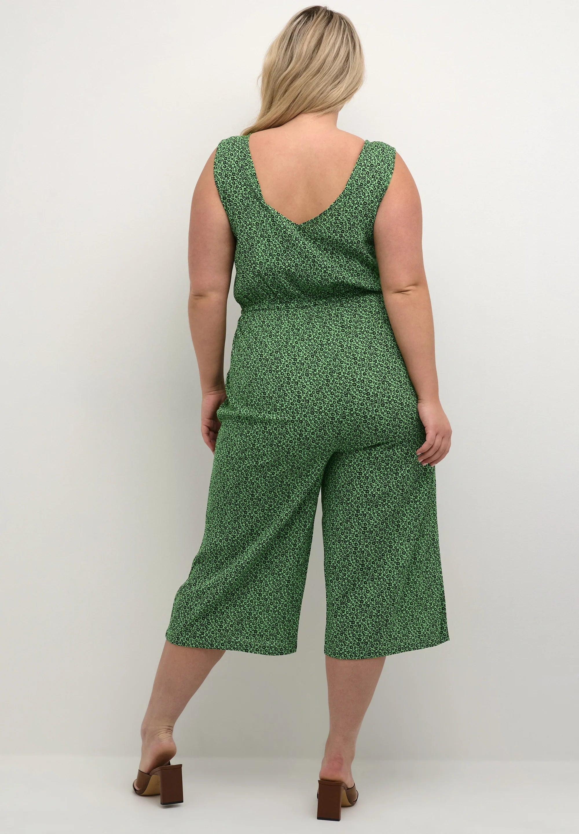 Kaffe Curve Ami Jumpsuit in Green Flower