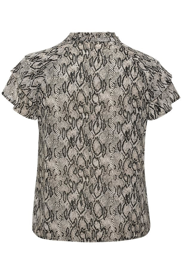 Kaffe Curve Cia Blouse in Snake Print