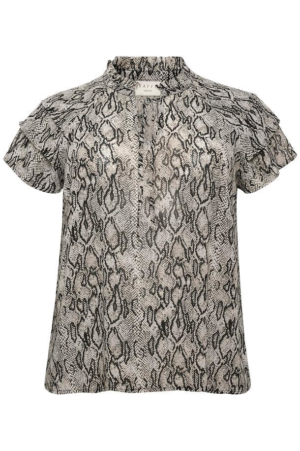 Kaffe Curve Cia Blouse in Snake Print