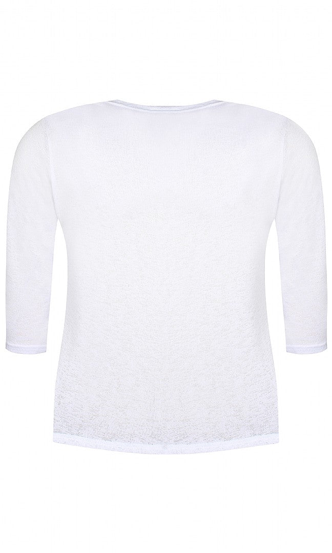 Zhenzi Agar Cardigan in White