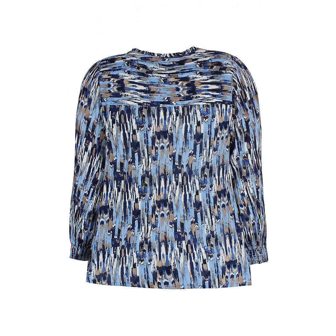 Zhenzi Tinley Blouse in Blue - Wardrobe Plus