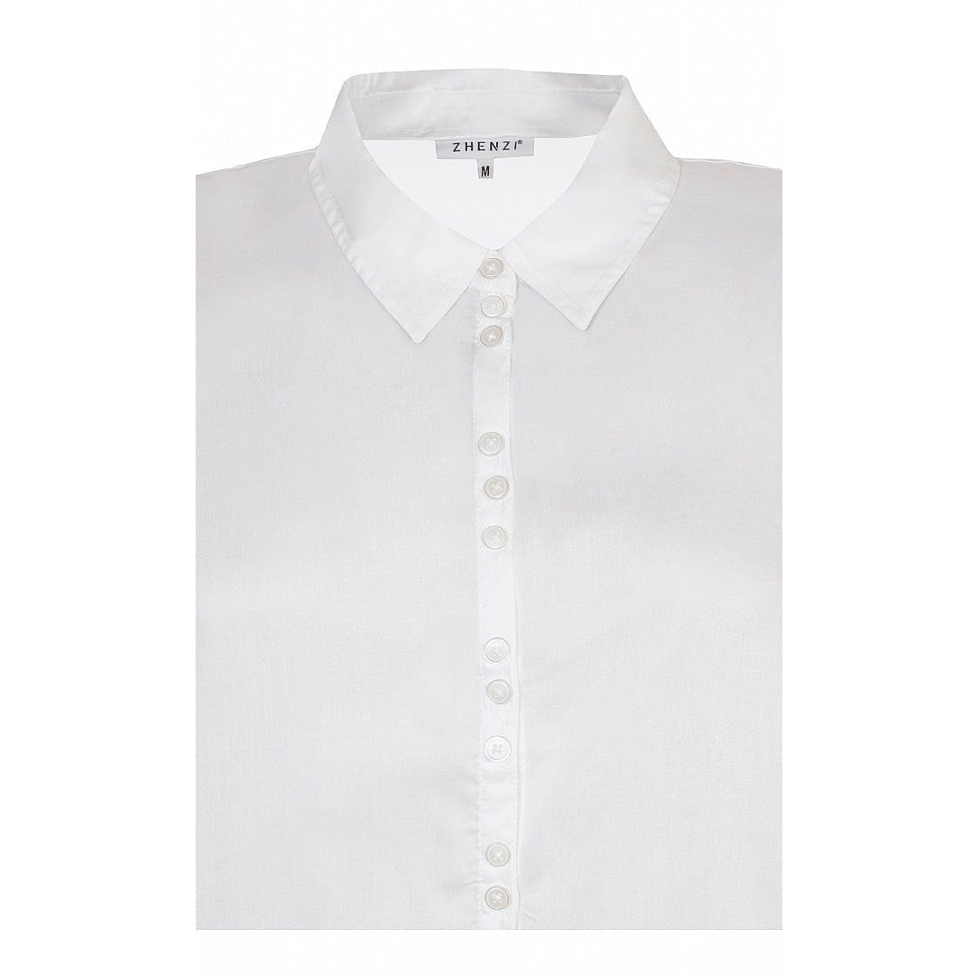 Zhenzi Keara Shirt in White - Wardrobe Plus