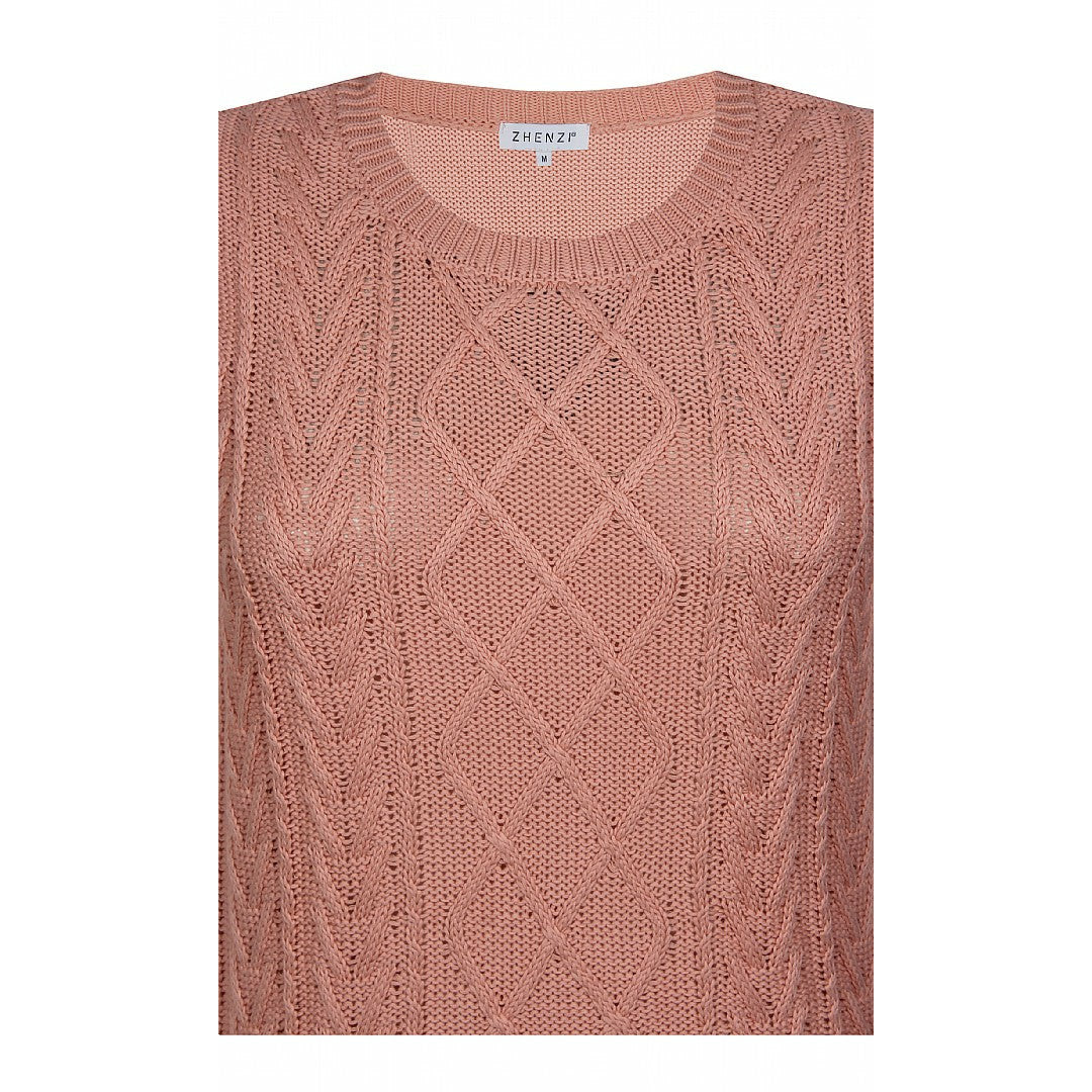 Zhenzi Sleeveless Pullover in Salmon