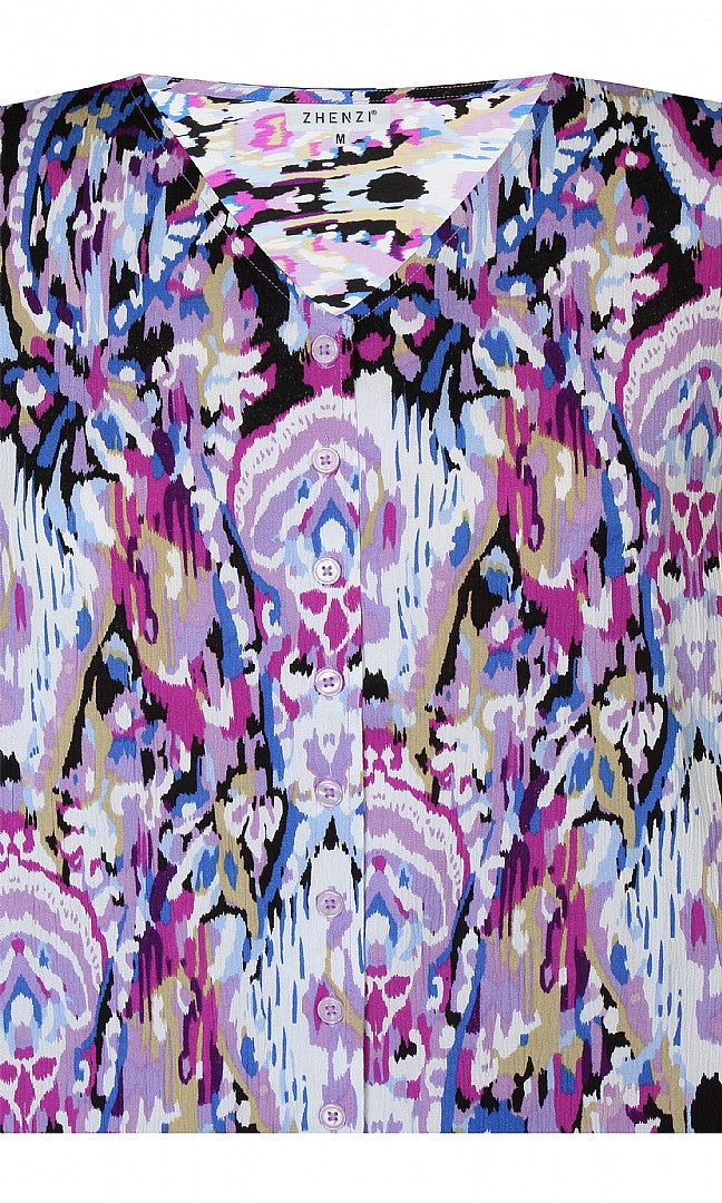 Zhenzi Kimber Printed Blouse