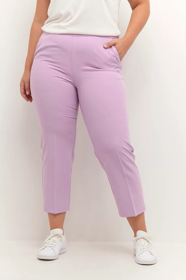 Kaffe Curve Sakira Crop Trousers - Wardrobe Plus