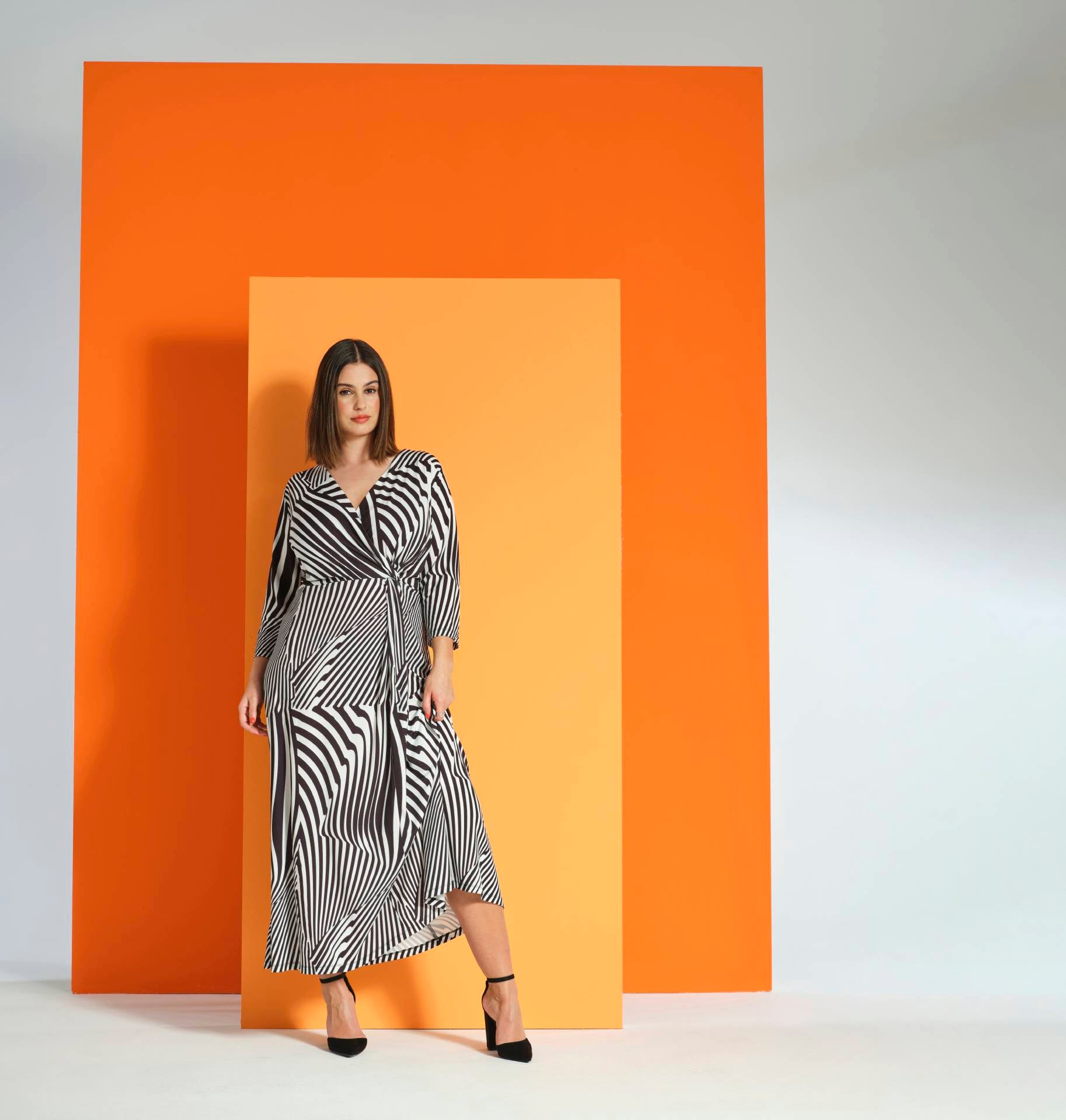 Ulla Popken Illusion Striped Dress