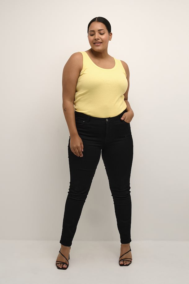 Kaffe Curve Carina Vest Top in Banana