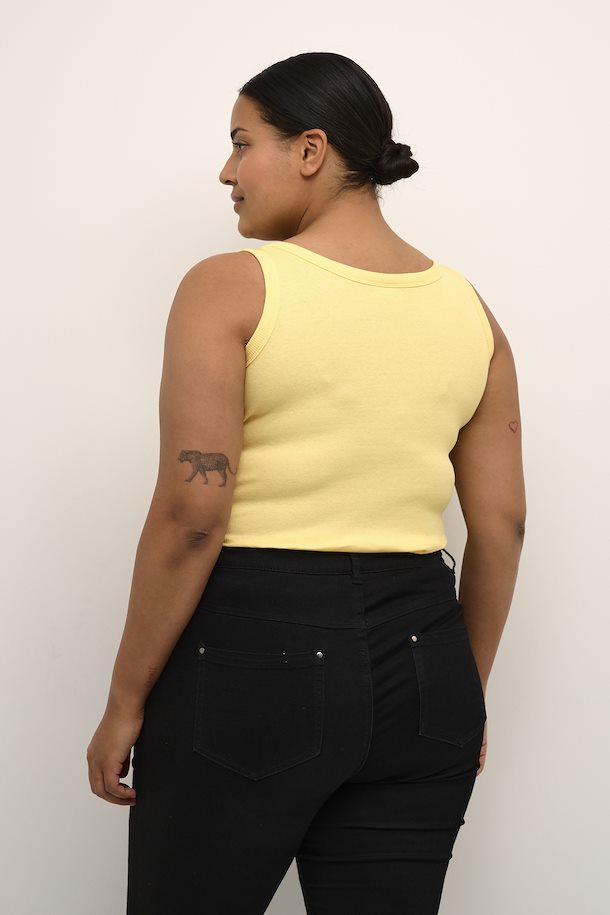 Kaffe Curve Carina Vest Top in Banana