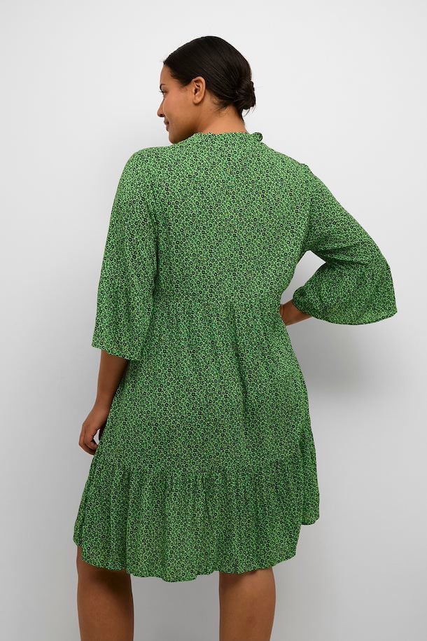 Kaffe Curve Ami Dress in Green Floral