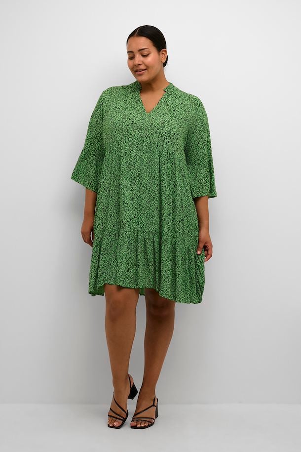 Kaffe Curve Ami Dress in Green Floral