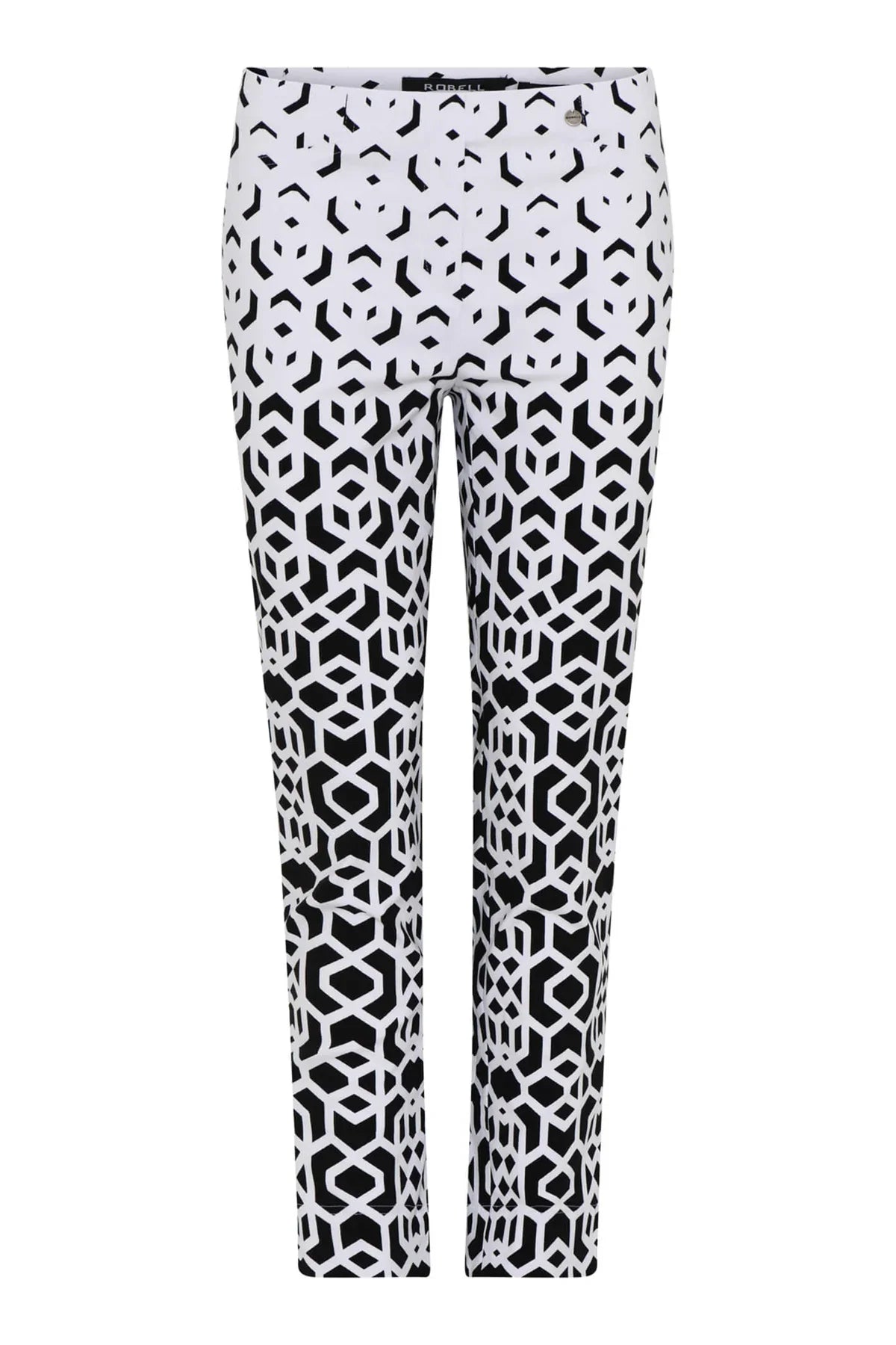 Robell Trousers in Geo Monochrome