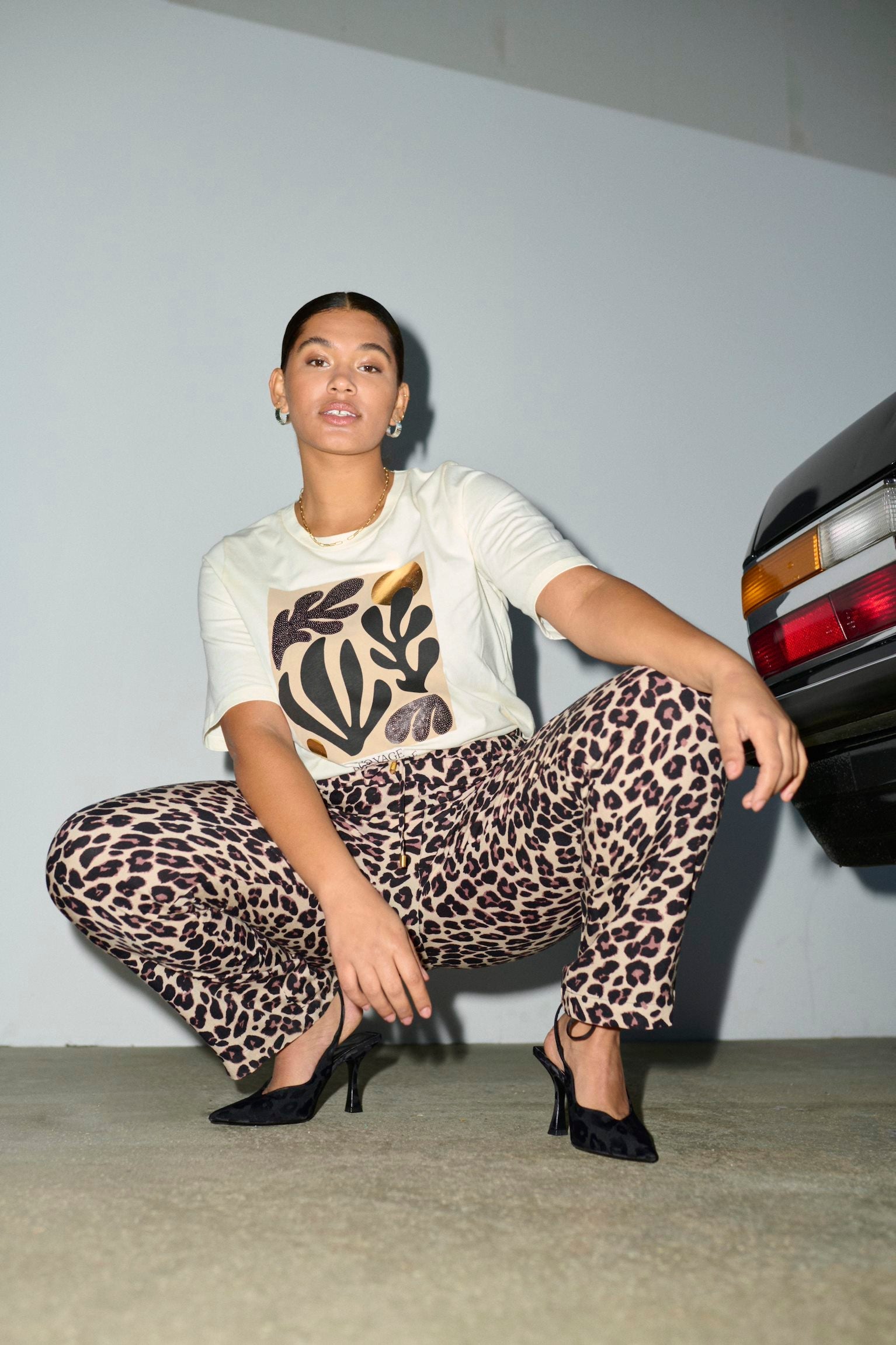 Kaffe Curve Leaf Tee