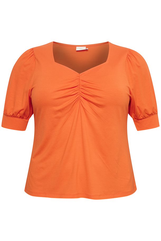 Kaffe Curve Sissy Blouse in Orange - Wardrobe Plus