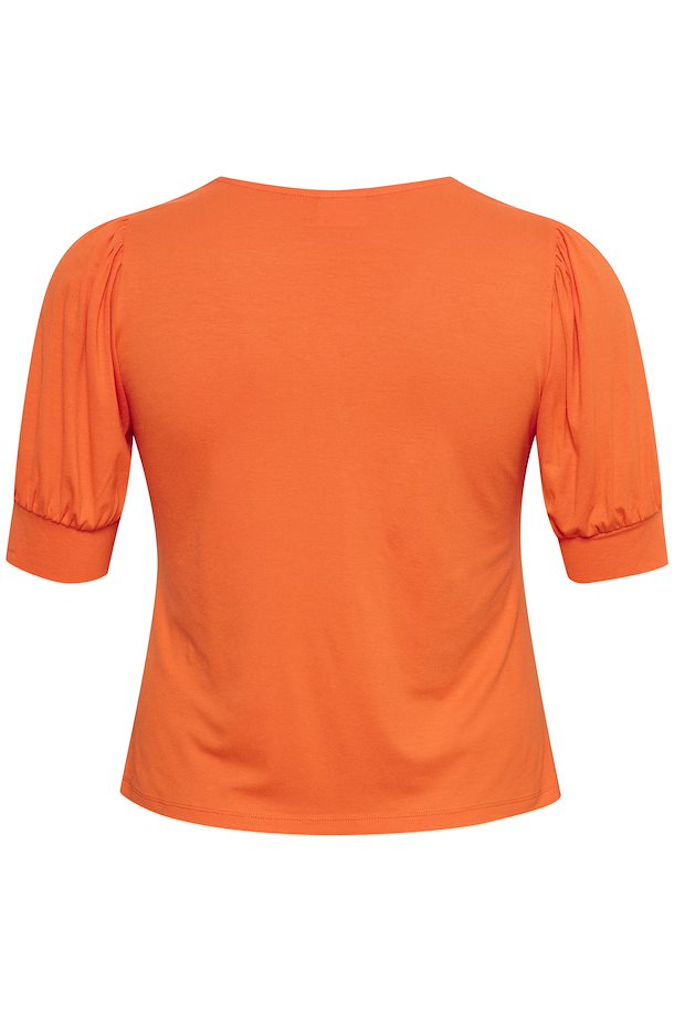 Kaffe Curve Sissy Blouse in Orange - Wardrobe Plus