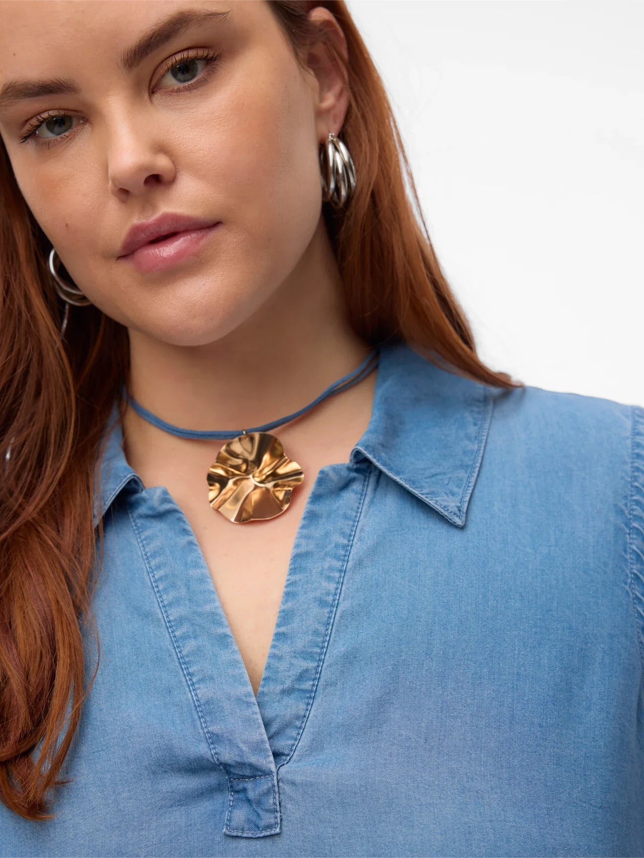 Vero Moda Curve Harper Denim Top