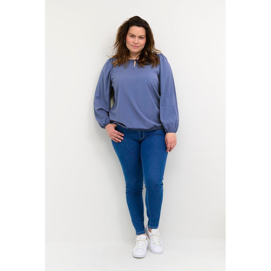 Kaffe Mitto Blouse in Vintage Indigo - Wardrobe Plus