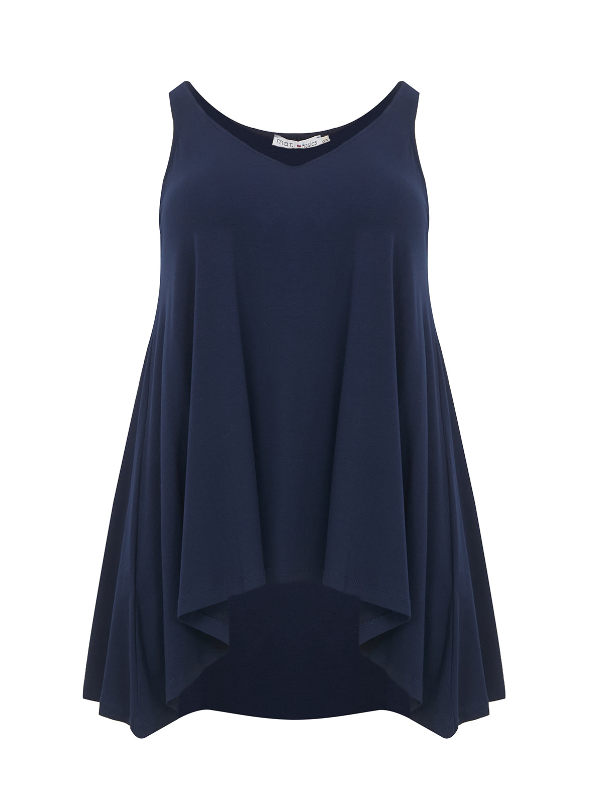 Mat A-Line Vest in Navy - Wardrobe Plus