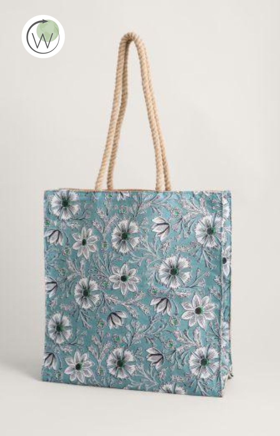 Seasalt Jute Shopper in Craft Floral