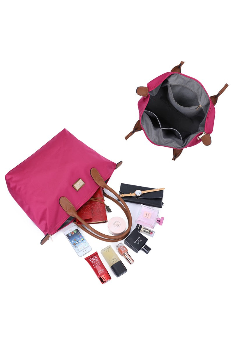 Cerise Pink Fabric Tote Bag - Wardrobe Plus