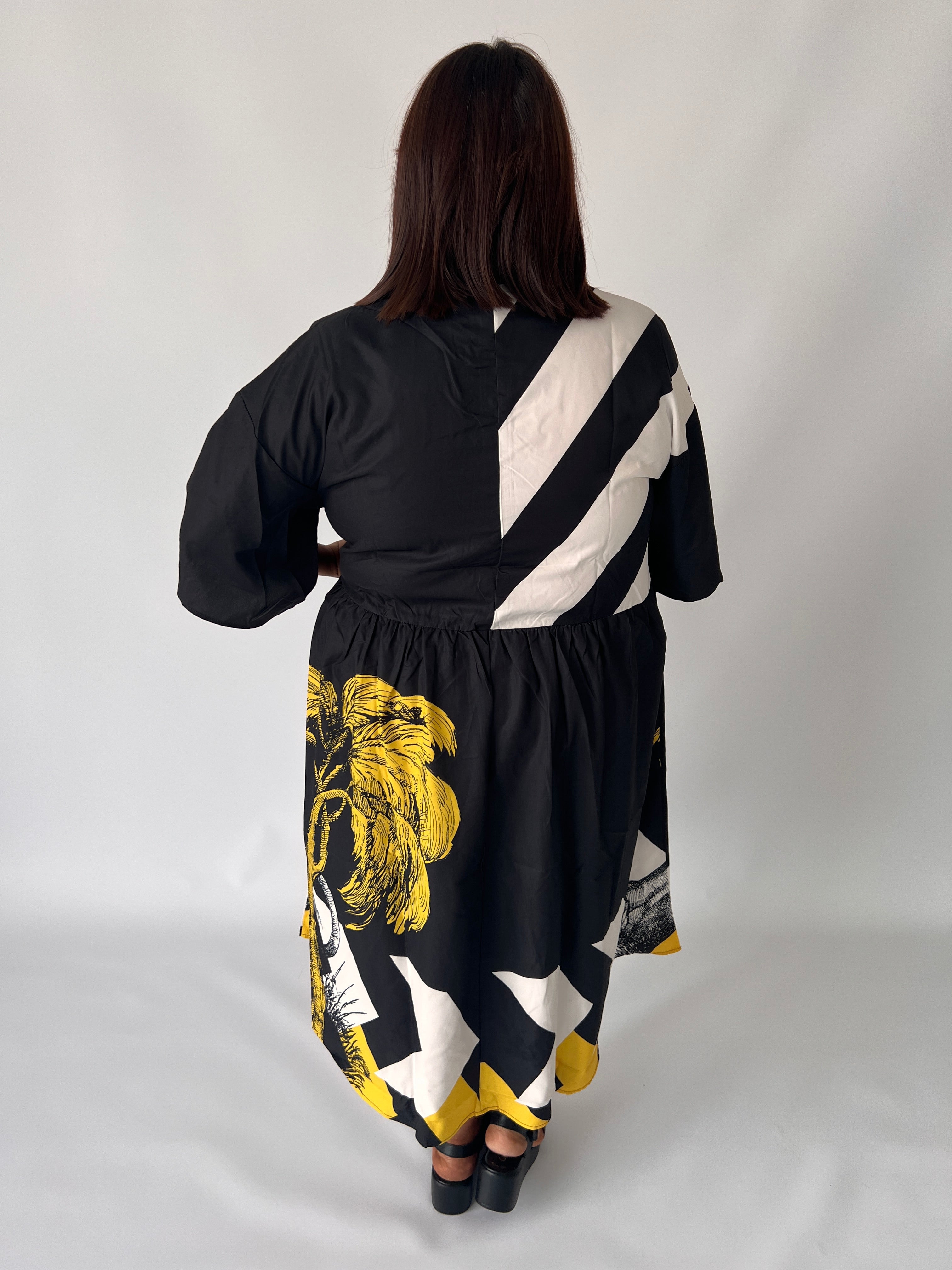 Nala Printed Dress in Black
