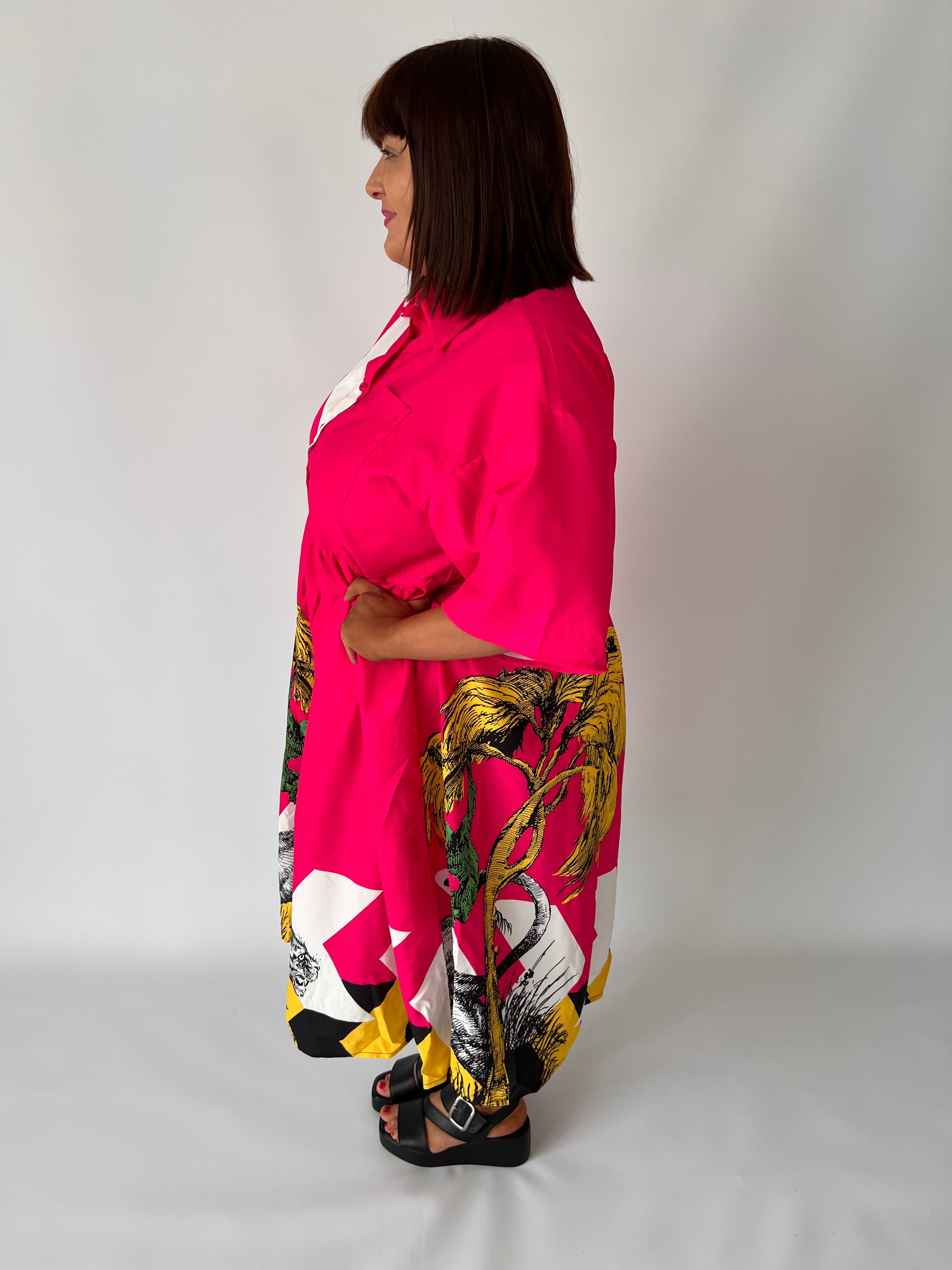 Nala Printed Dress in Pink