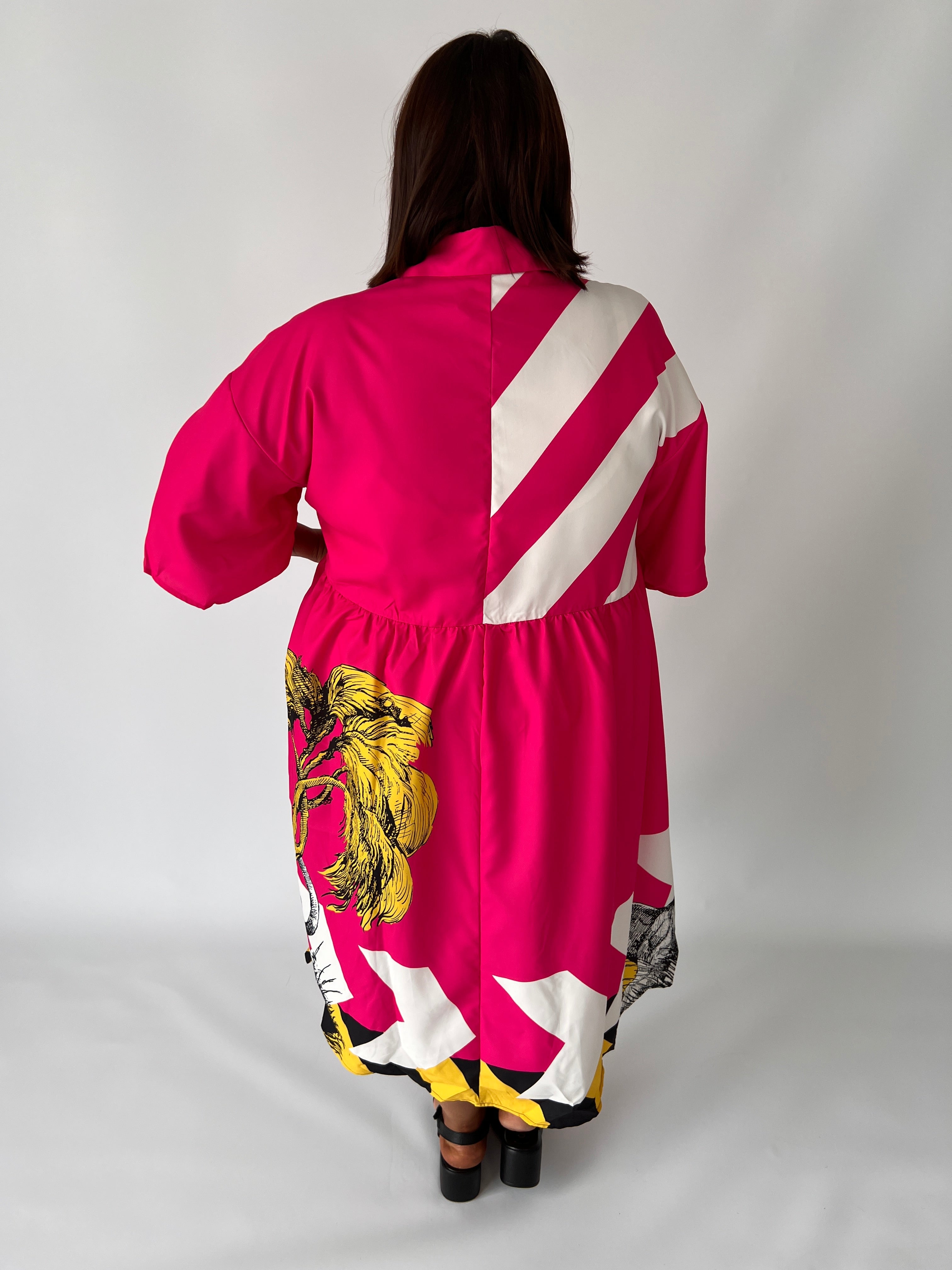 Nala Printed Dress in Pink