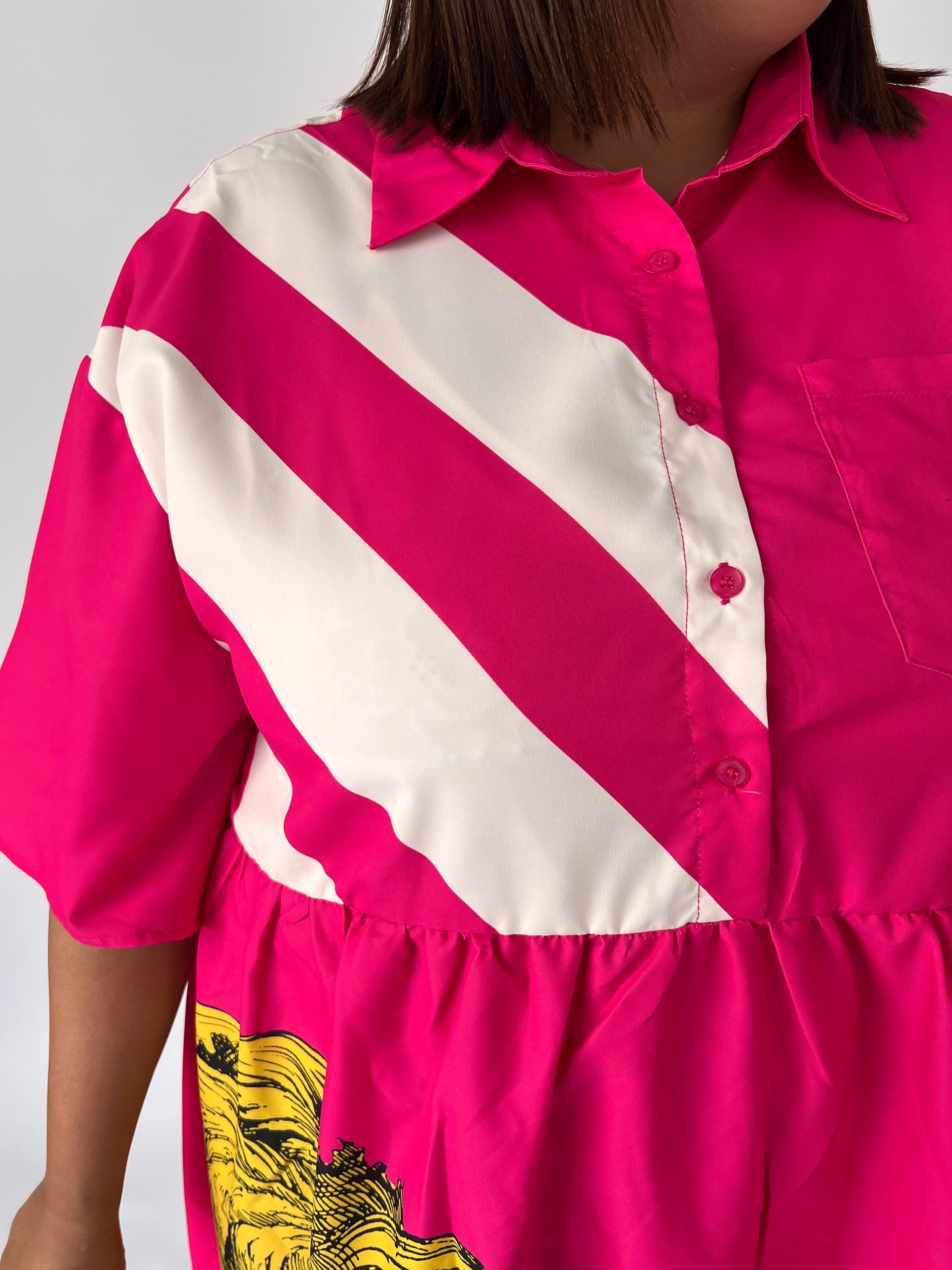 Nala Printed Dress in Pink