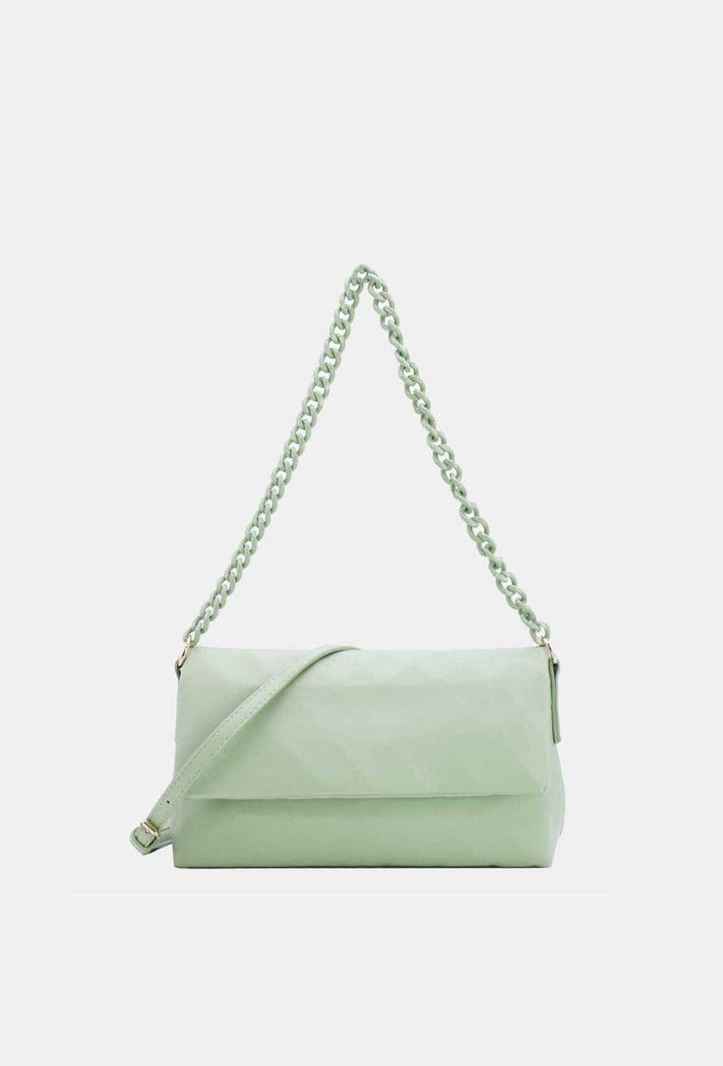 Chain Strap Bag in Green - Wardrobe Plus