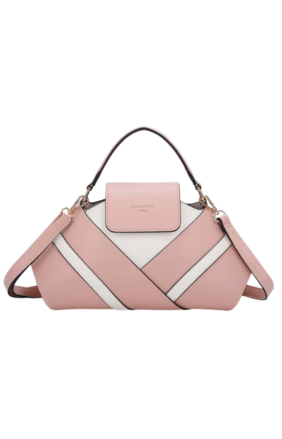 Ava Pink & White Handbag