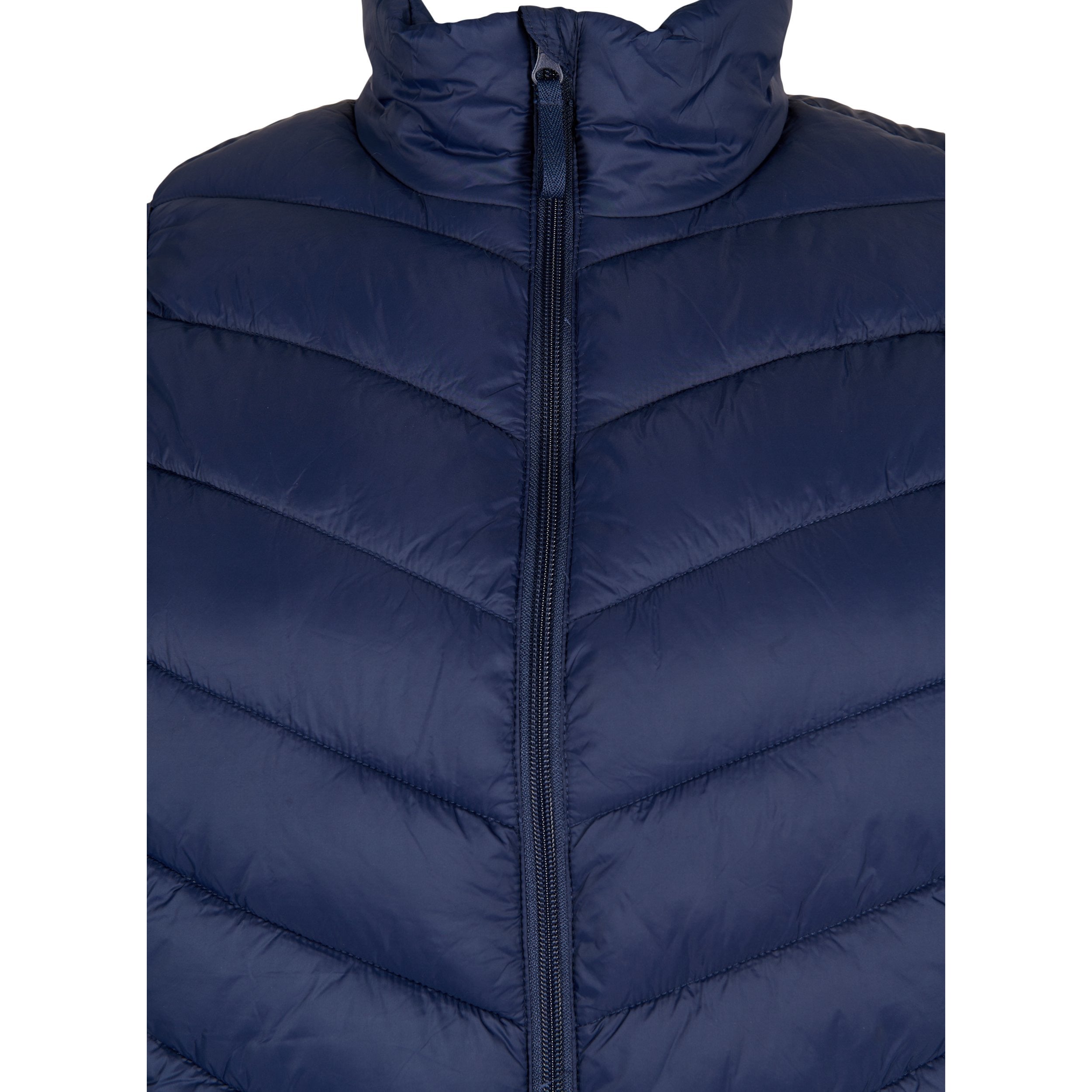 Zizzi Lightweight Quilted Gilet in Navy - Wardrobe Plus