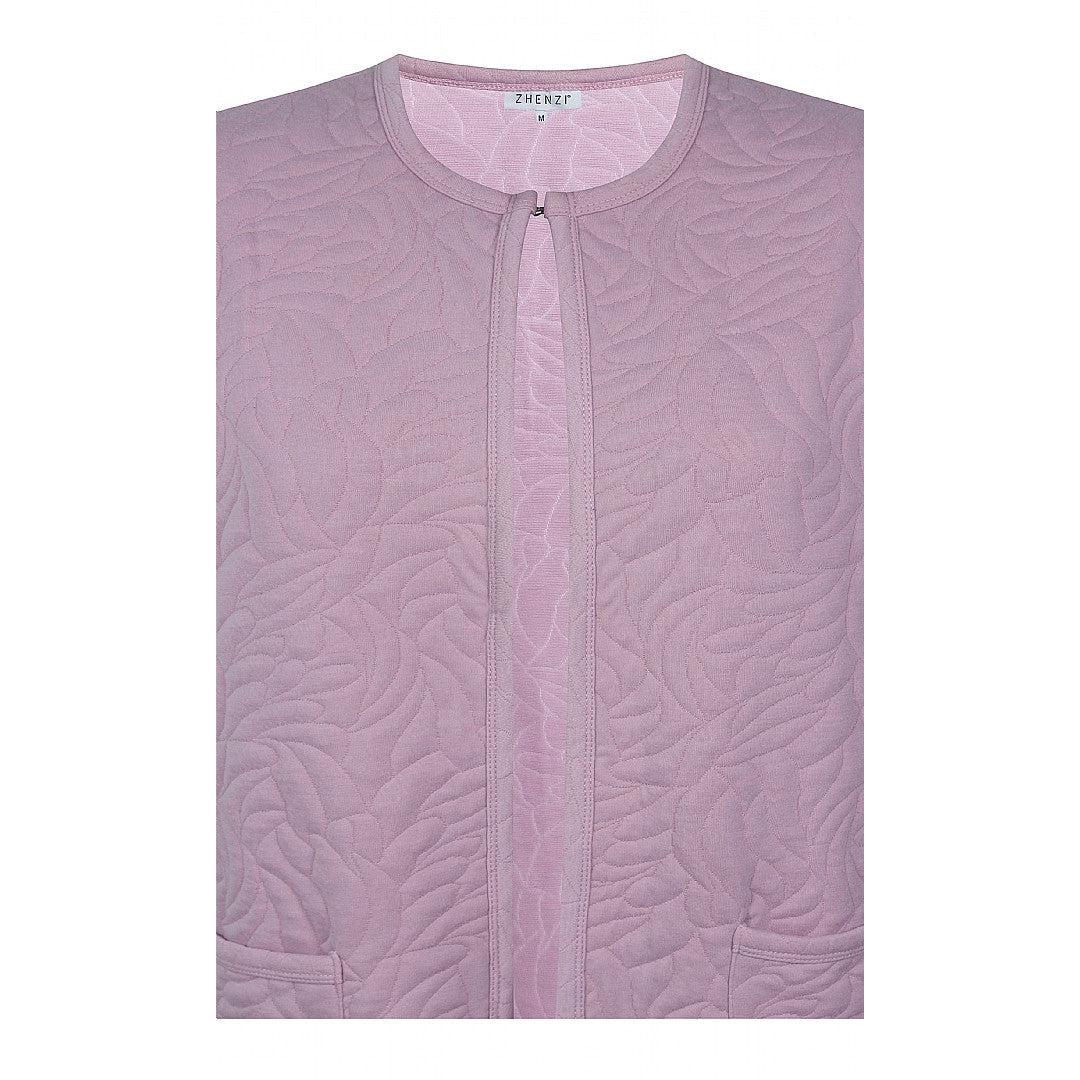 Zhenzi Reimer Longline Cardigan in Pink - Wardrobe Plus