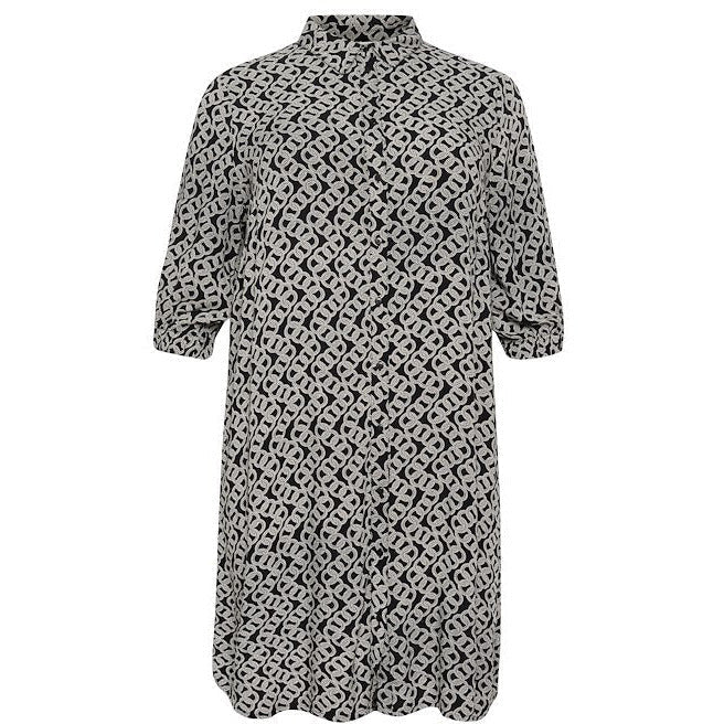 Kaffe Cliana Shirt Dress in Black - Wardrobe Plus