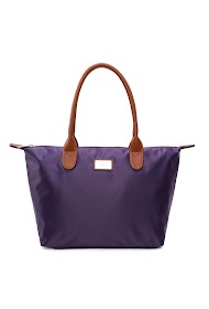 Purple Fabric Tote Bag