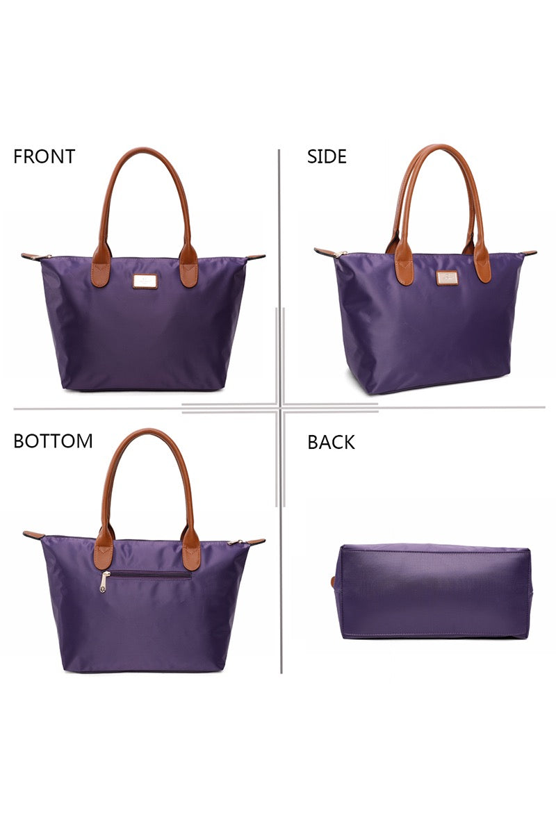 Purple Fabric Tote Bag