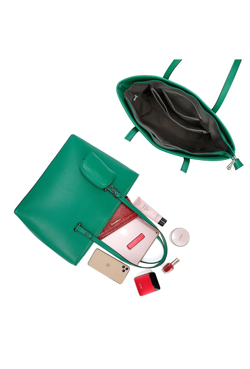 Green Tote Handbag