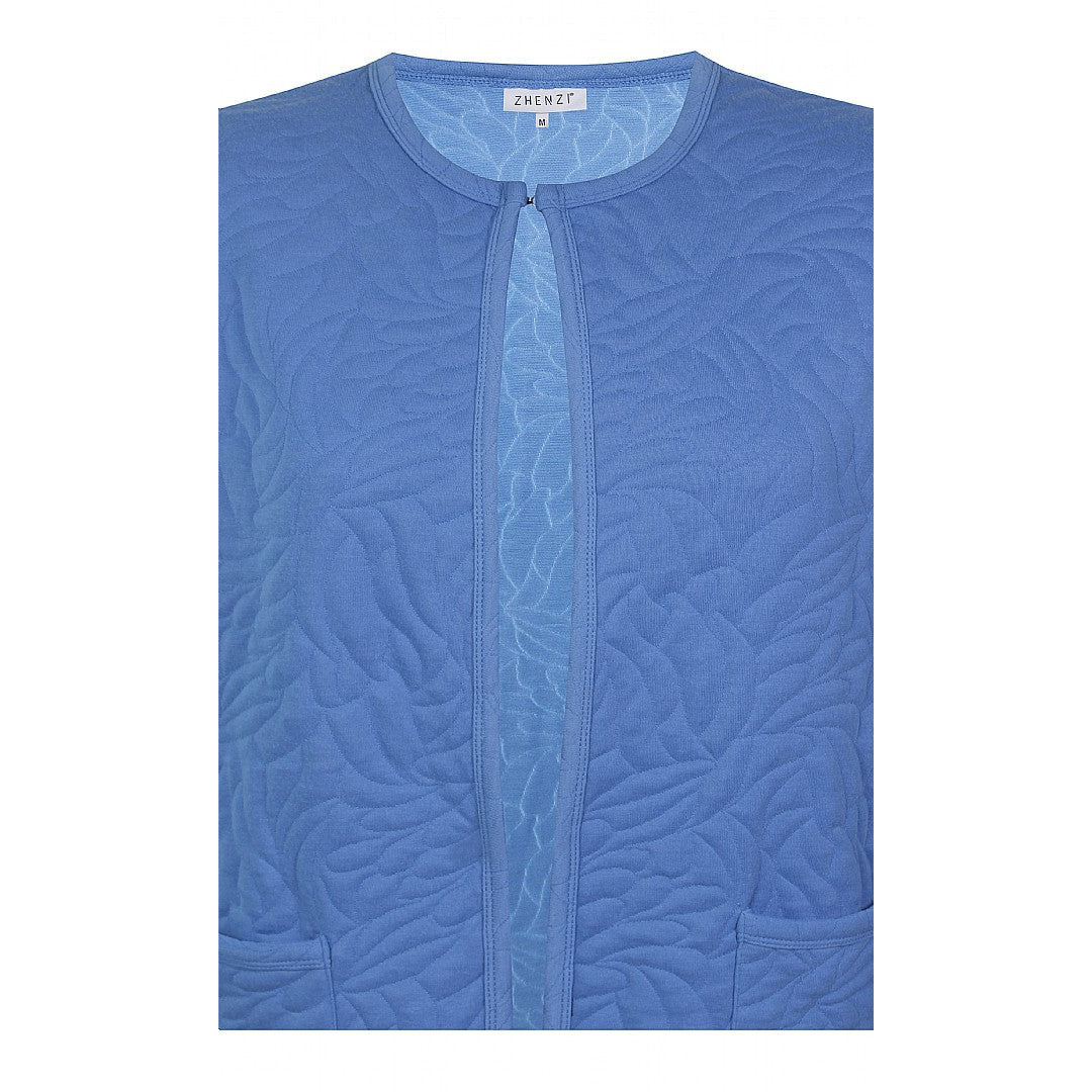Zhenzi Reimer Longline Cardigan in Blue - Wardrobe Plus