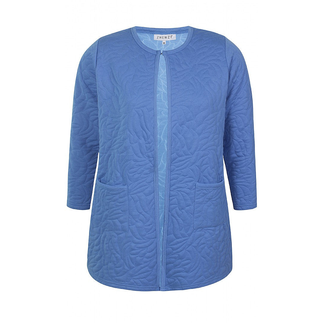 Zhenzi Reimer Longline Cardigan in Blue - Wardrobe Plus