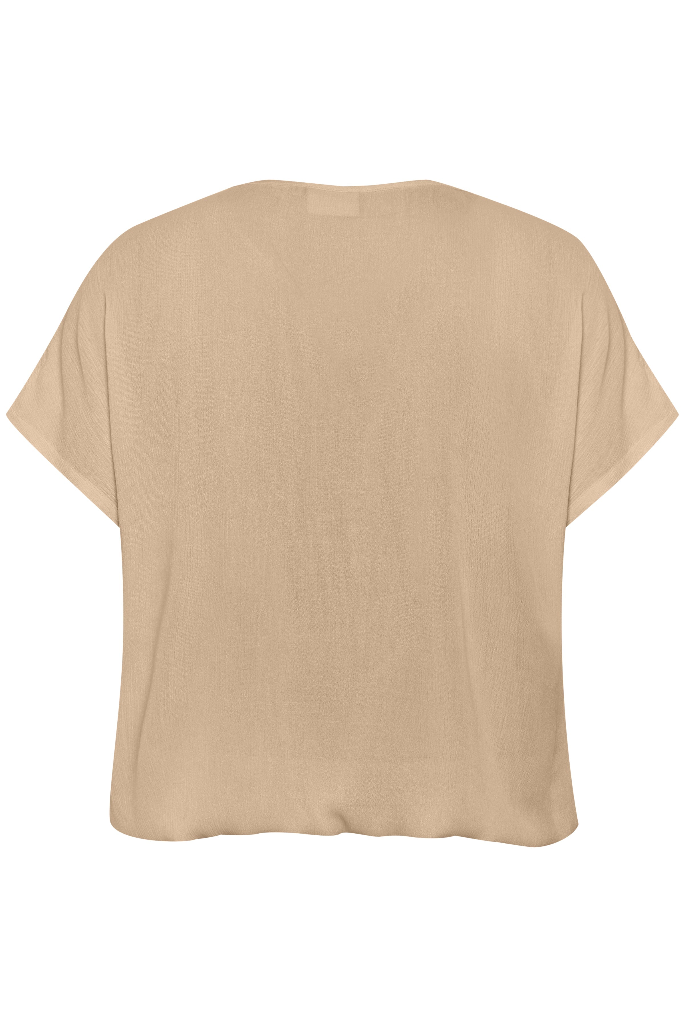 Kaffe Stanley Short Sleeve Blouse in Beige