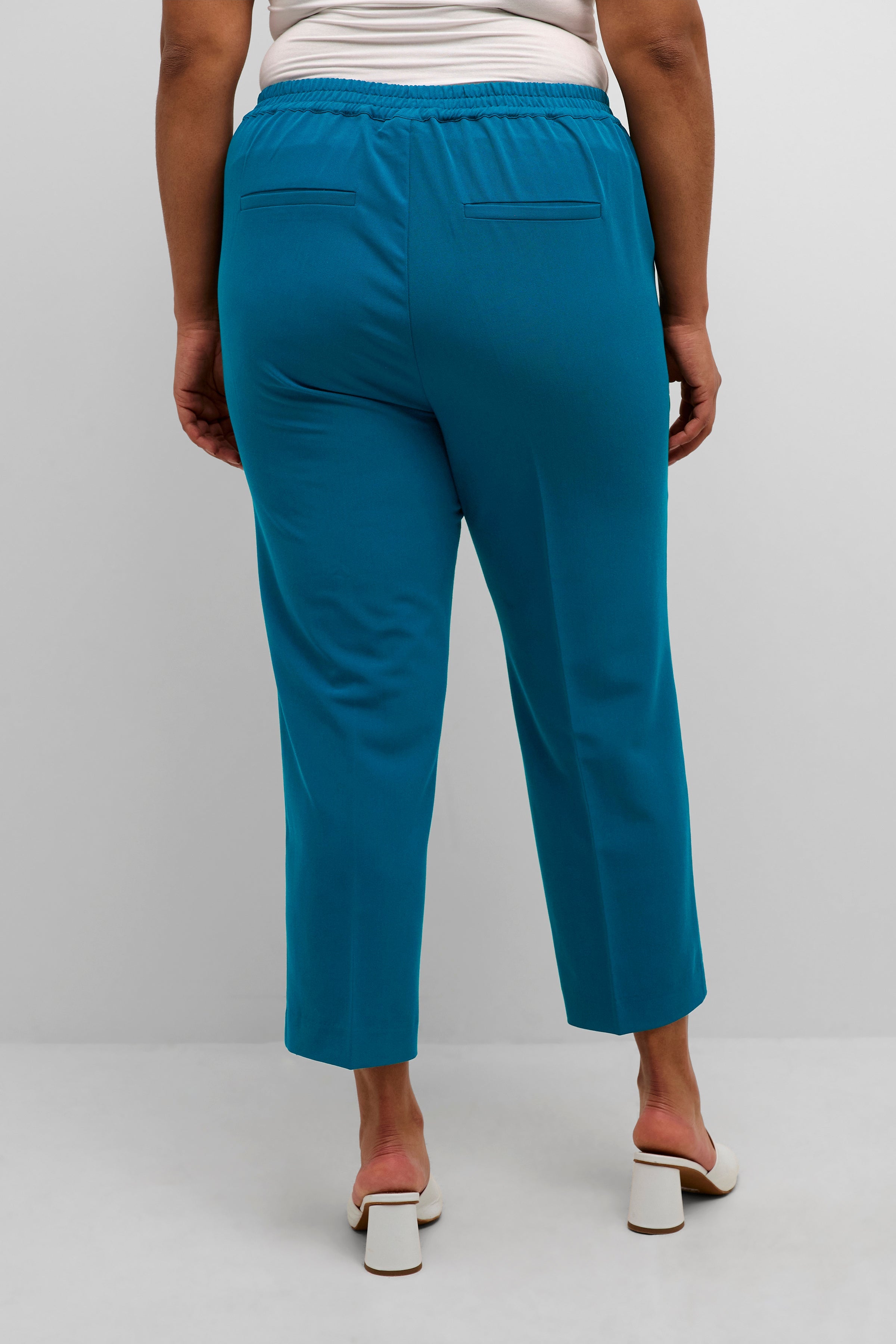 Kaffe Curve Crop Teal Trousers