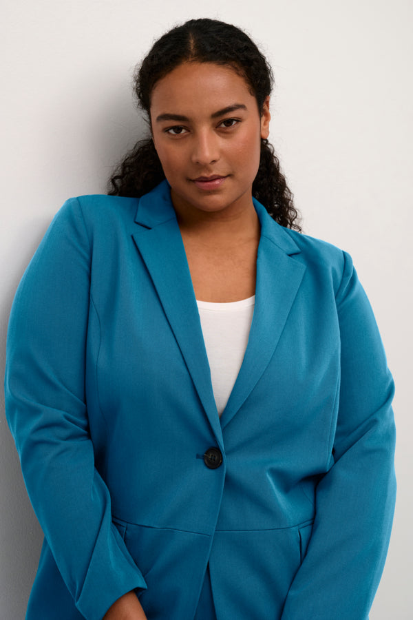 Kaffe Curve Blazer in Teal